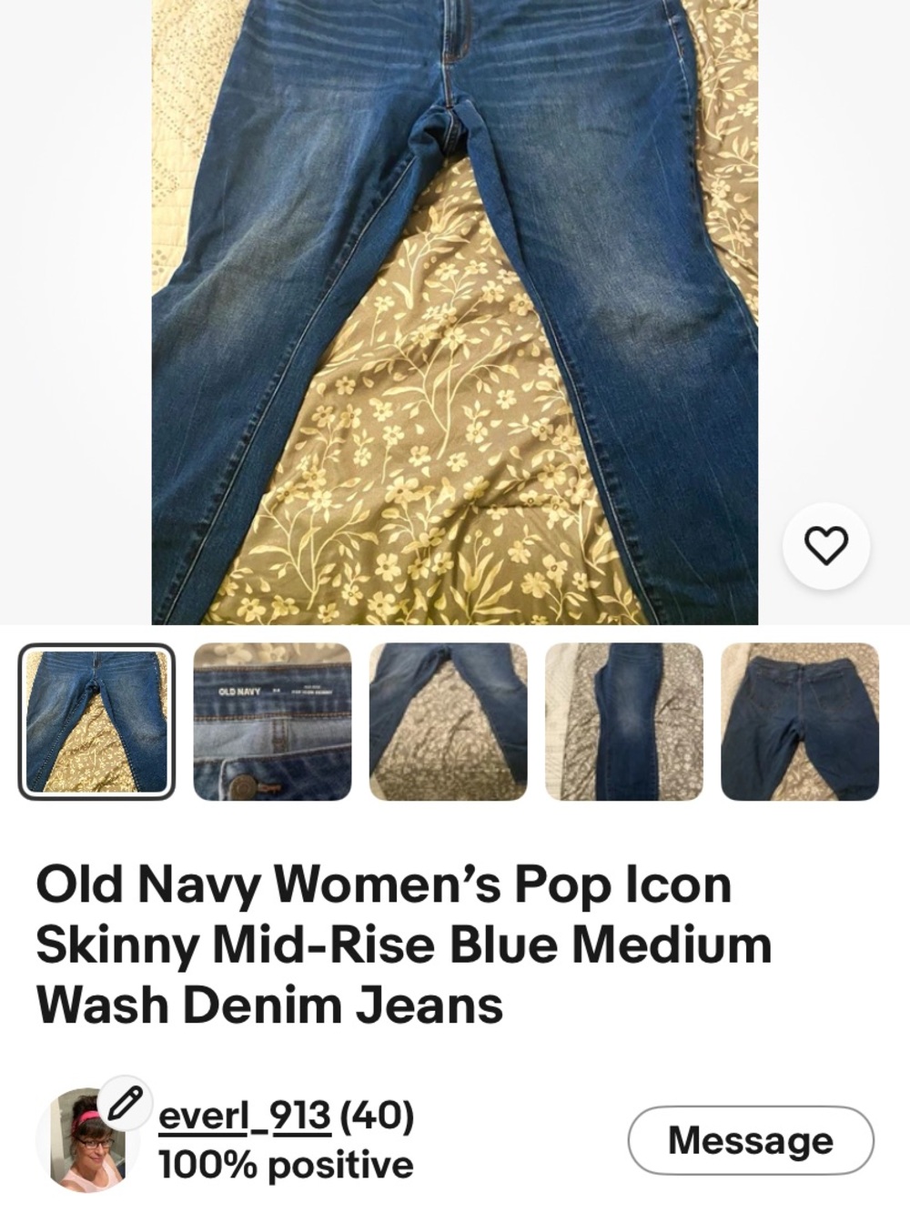 Old Navy Skinny Jeans in Medium Blue Wash